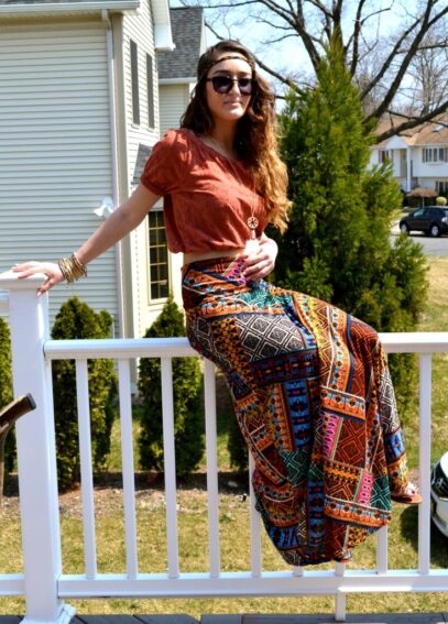 long skirt hippie outfit