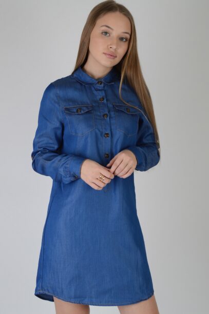 long sleeve denim dress