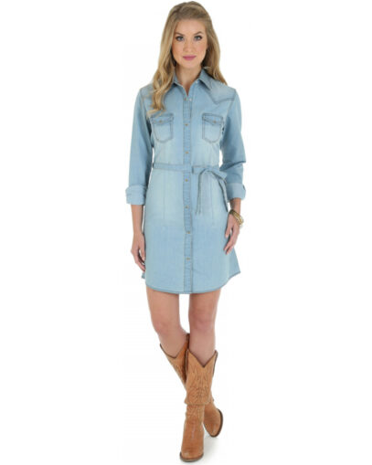 long sleeve denim dress
