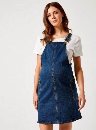 maternity denim dress