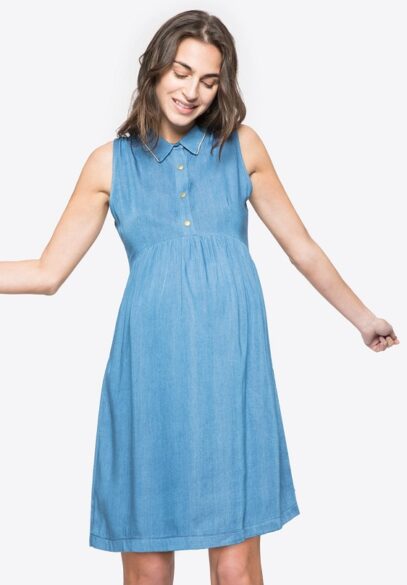 maternity denim dress