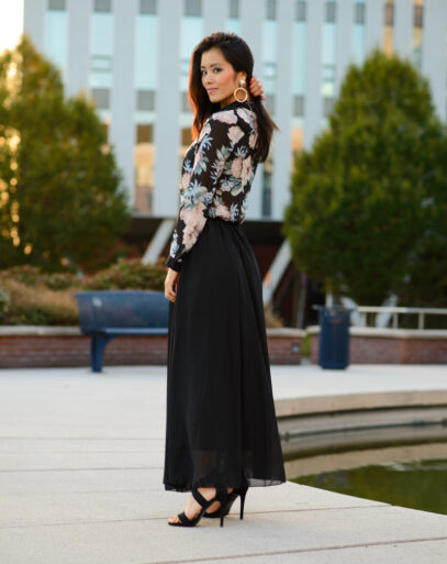 maxi skirt outfit