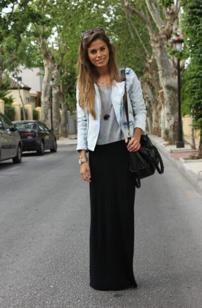 maxi skirt outfit
