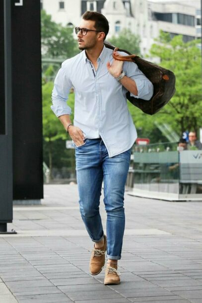 men shirt style casual street fashion