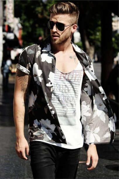 men shirt style casual street fashion
