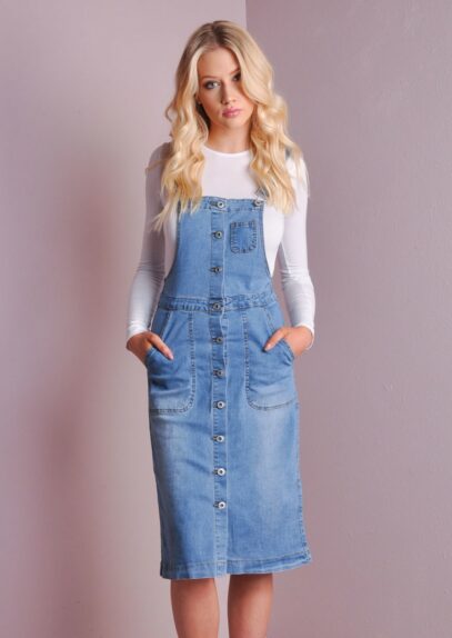 midi denim dress