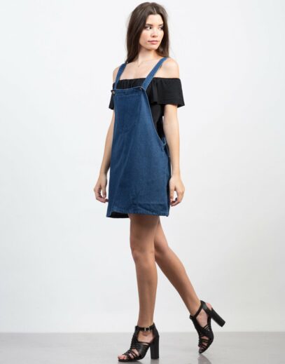 overall denim dress