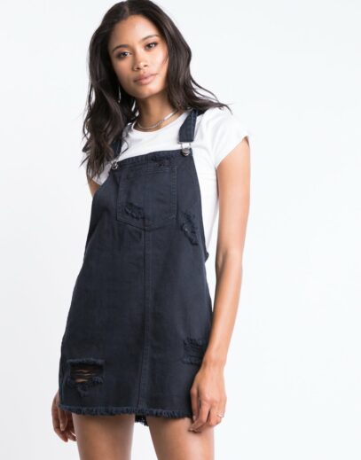 overall denim dress
