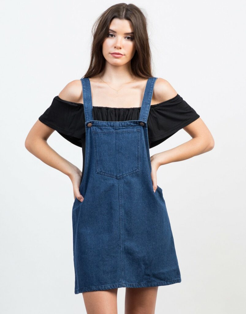 overall jean dress