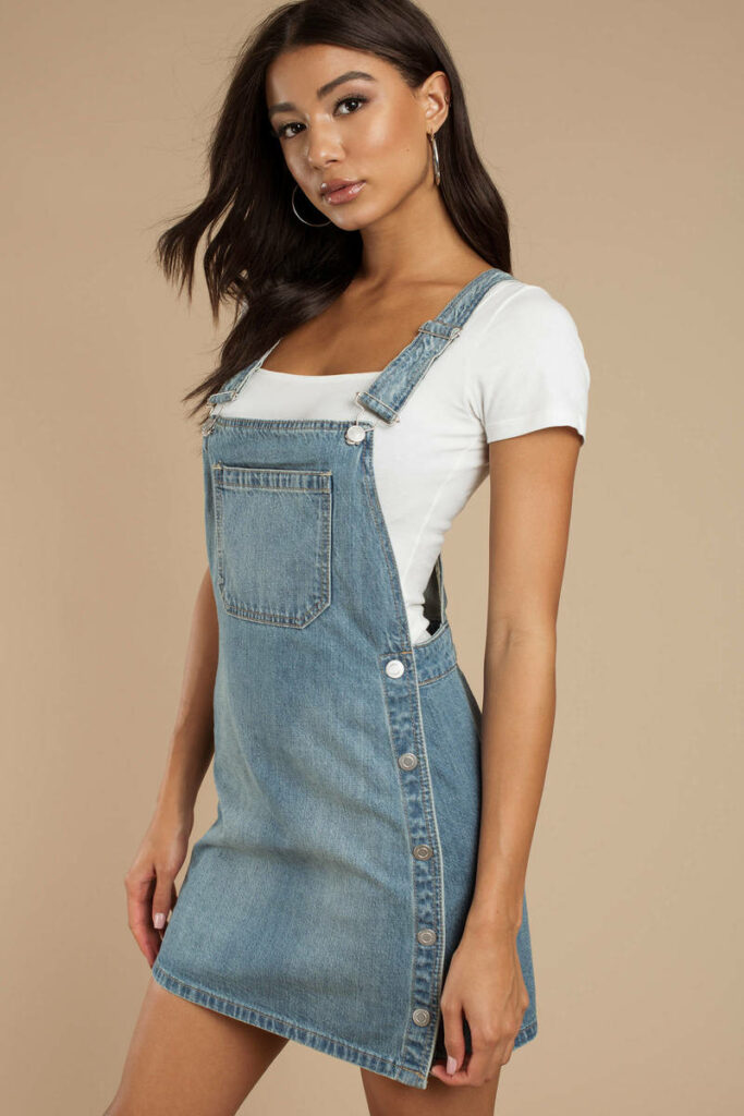 overall jean dress