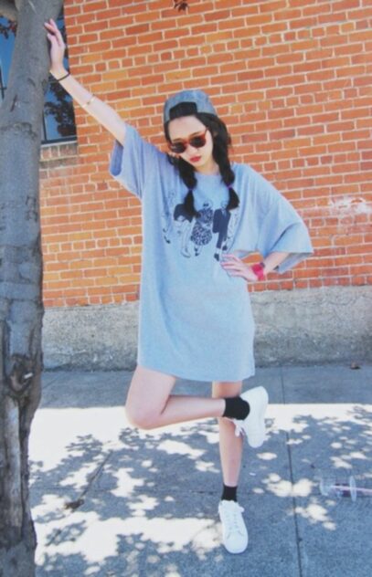 oversized tshirt outfit