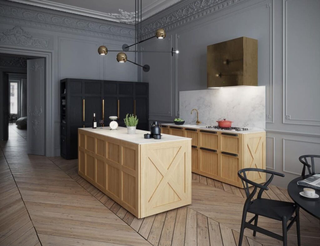 parisian style kitchen