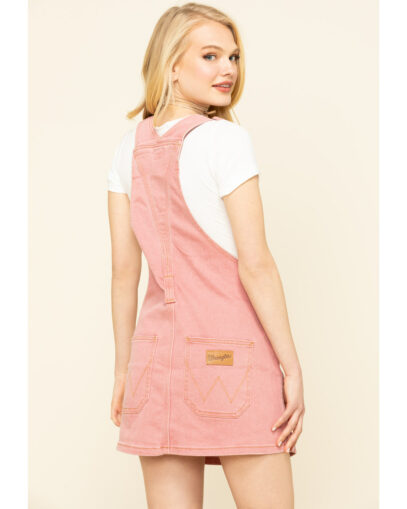 pink denim dress