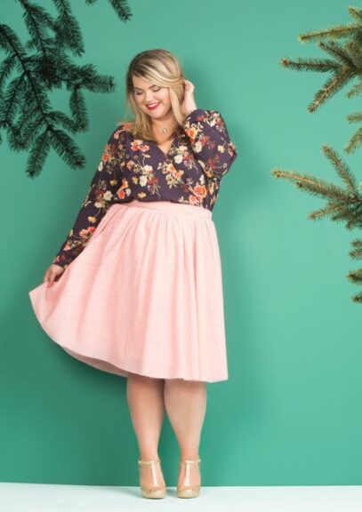 pink plus size outfits