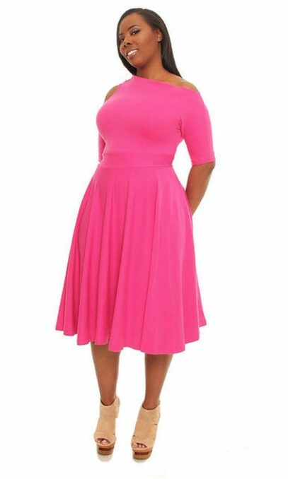 pink plus size outfits