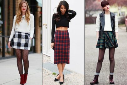 plaid skirt outfit