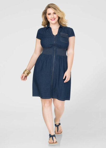 plus size denim dress