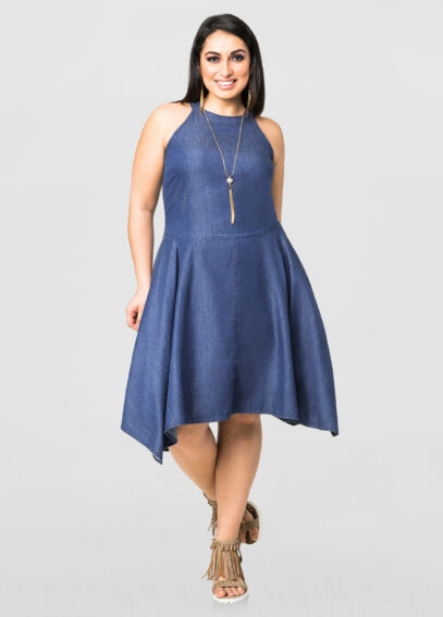 plus size denim dress