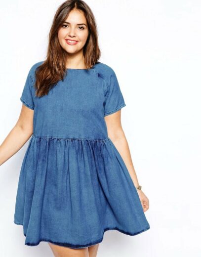 plus size denim dress