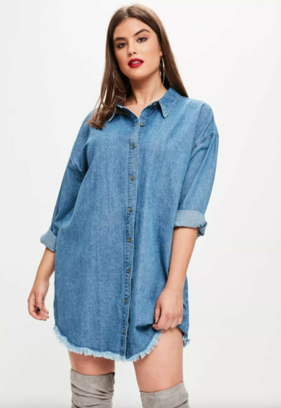 plus size denim dress