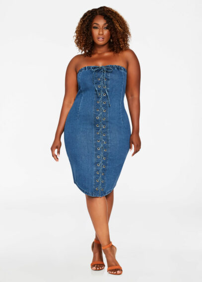 plus size denim dress