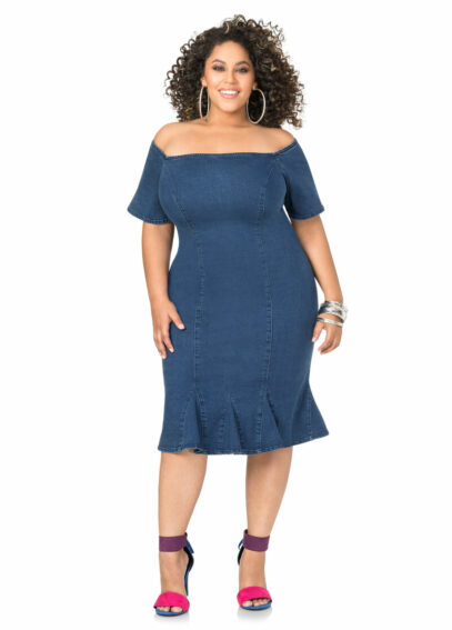plus size jean dress