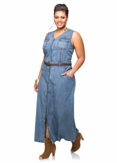 plus size jean dress