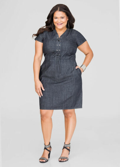 plus size jean dress