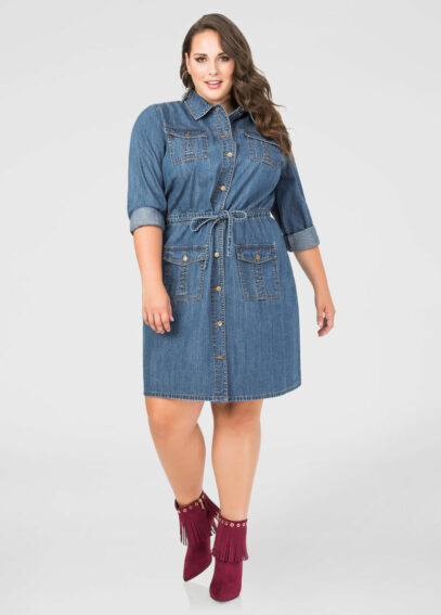 plus size jean dress