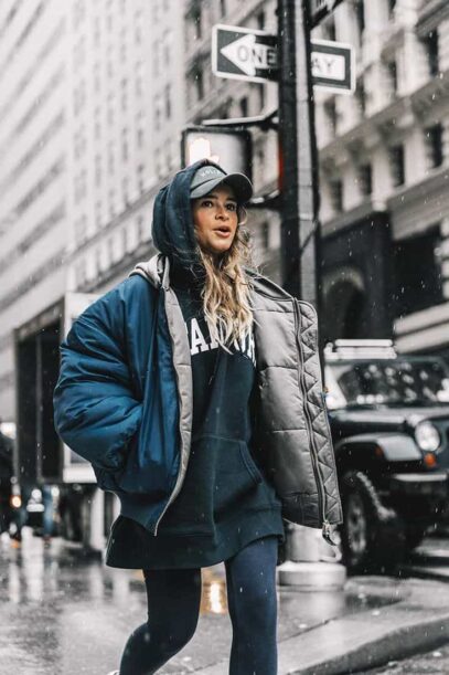 puffer jacket street style