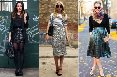 sequin skirt outfit