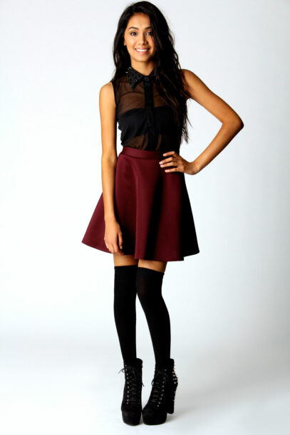 skater skirt outfit