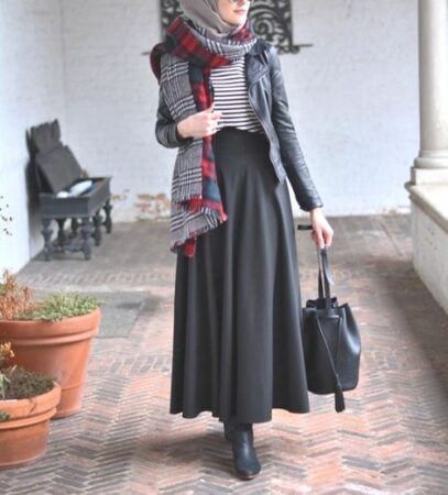 skirt outfits hijab