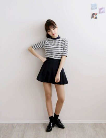 skirt outfits korean