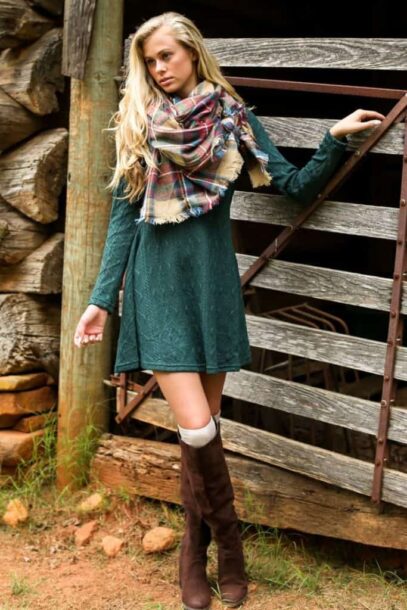 sweater and skirt outfit