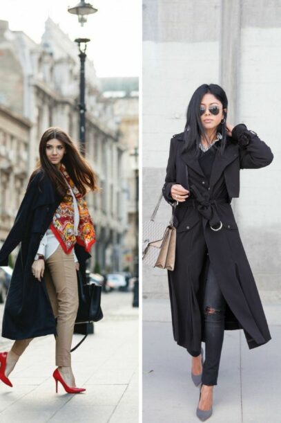 trench coats women outfit street fashion