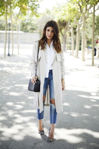 trench coats women outfit street fashion