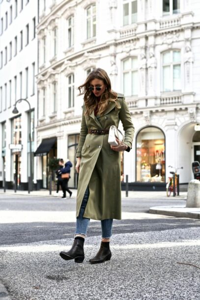 trench coats women outfit street fashion