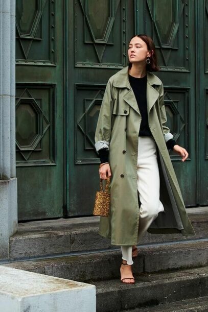 trench coats women outfit street fashion