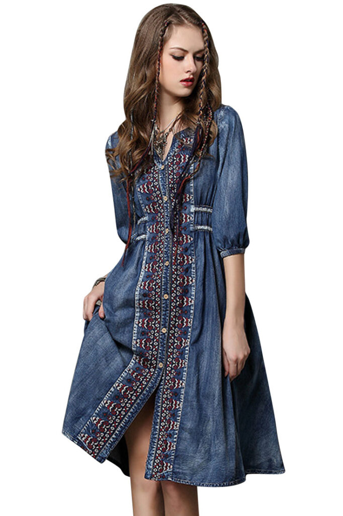 vintage denim dress