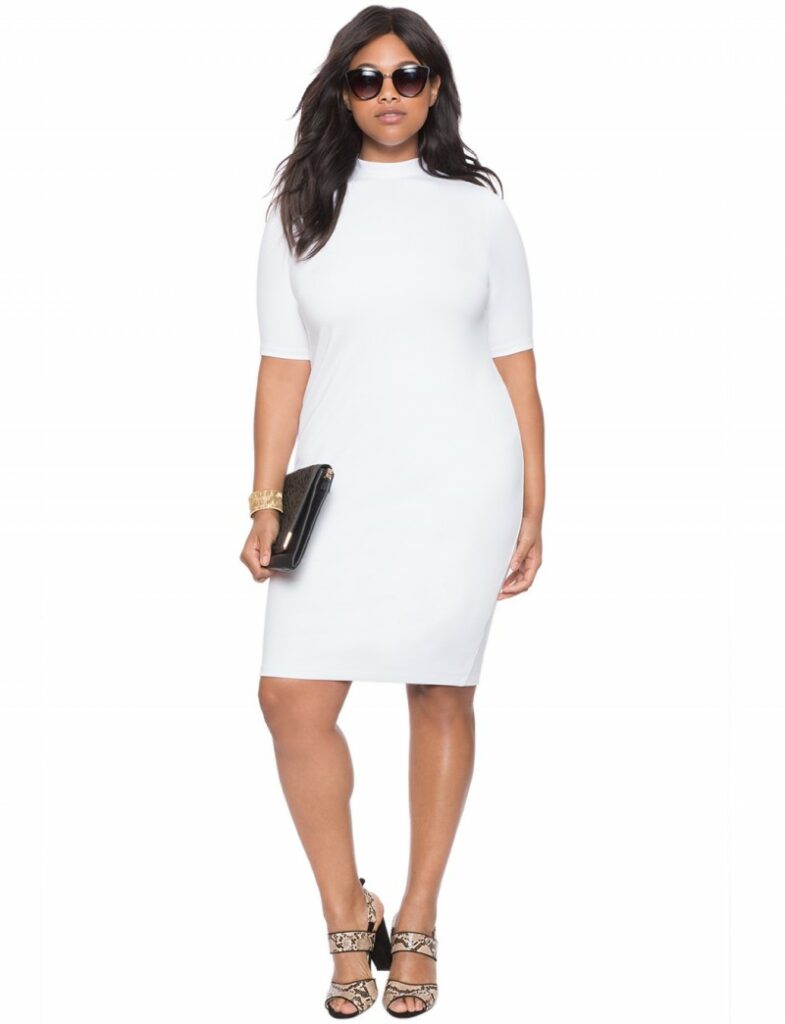 white plus size outfit