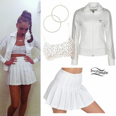 white tennis skirt outfit