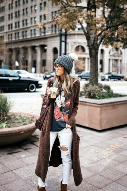 winter hippie outfits