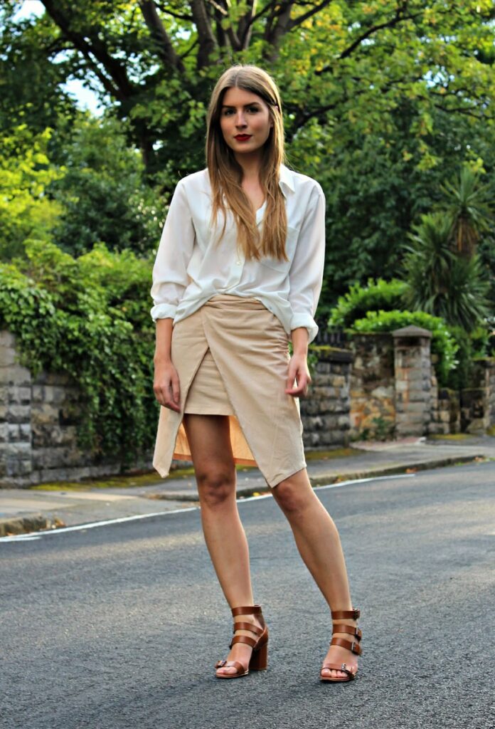 wrap skirt outfit