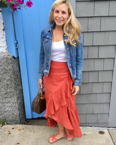 wrap skirt outfit