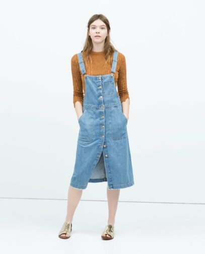 zara denim dress