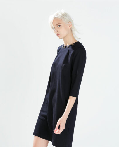 zara denim dress